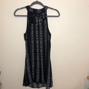 ALYA Black/White Sleeveless Dress Sz S